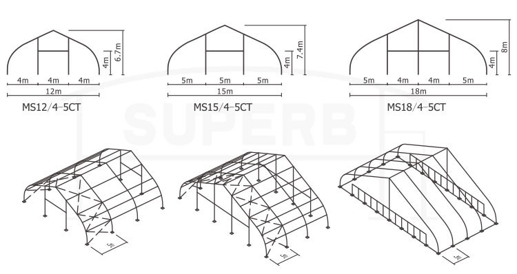 curved tent