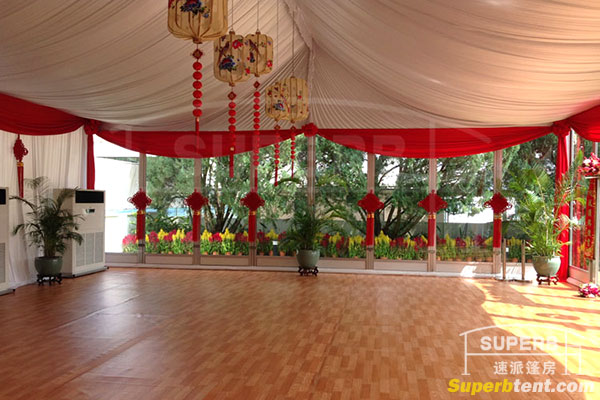 Party Tent With Glass Wall