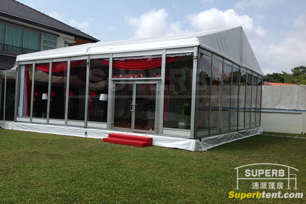 Party Tent With Glass Wall