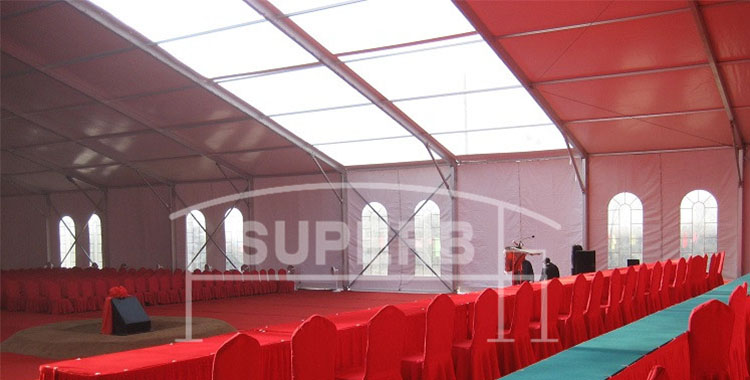 Party Tent with skylight for Corporation Meeting