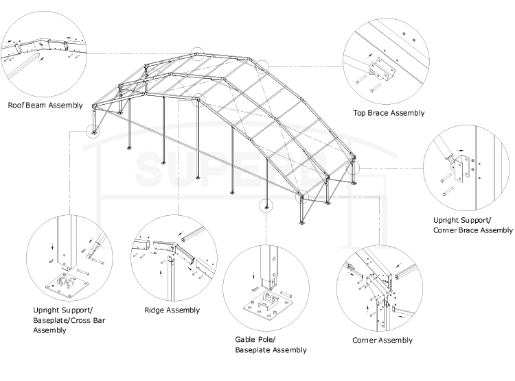 Polygon tent Structure