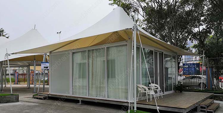 Custom made european single peak hotel tent