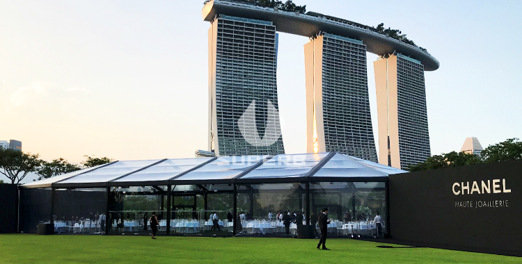 Luxury transparent combination tent