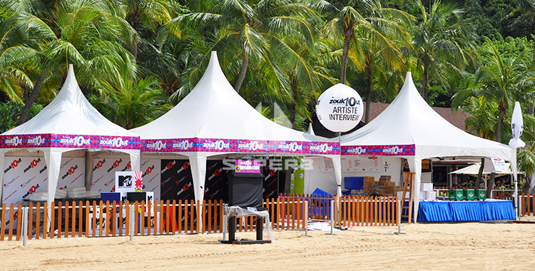 Gazebo at seaside event tents view（more sizes）